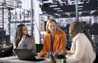 Senior business leaders in a professional meeting